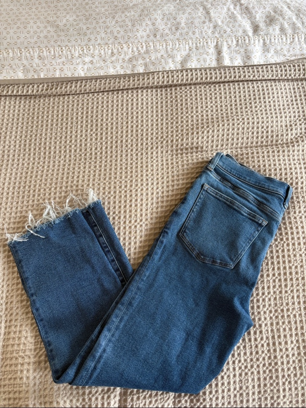 J.CREW High-Rise Straight-Leg Women's Jeans in Medium Blue